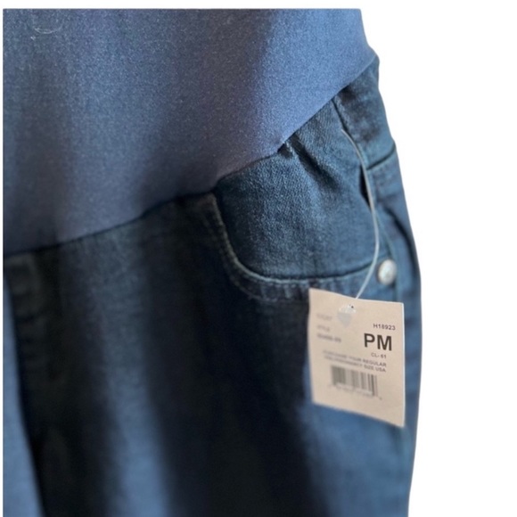 NWT Motherhood Maternity Indigo Blue Skinny Moulant Jeans - Size Petite Med 8/10 - Picture 10 of 12